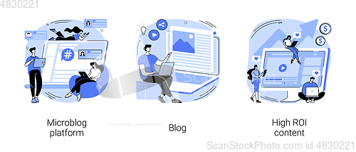 Image of Social media marketing abstract concept vector illustrations.