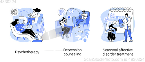 Image of Mental health abstract concept vector illustrations.