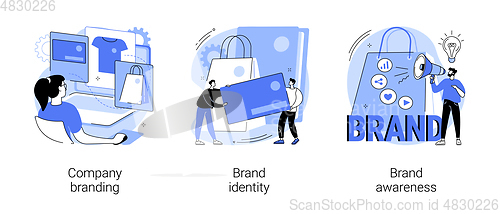 Image of Brand management abstract concept vector illustrations.