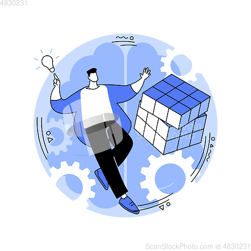 Image of Mind fitness abstract concept vector illustration.