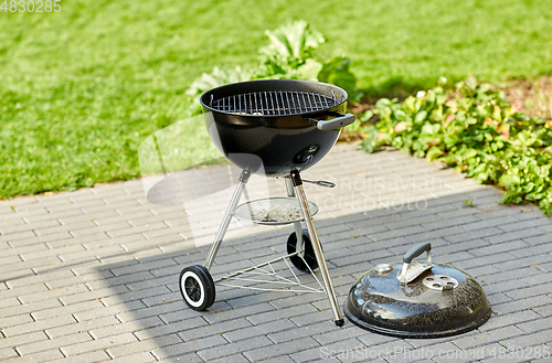 Image of bbq grill brazier outdoors