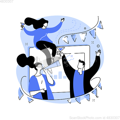 Image of Corporate party abstract concept vector illustration.