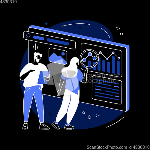 Image of SEO analytics team abstract concept vector illustration.