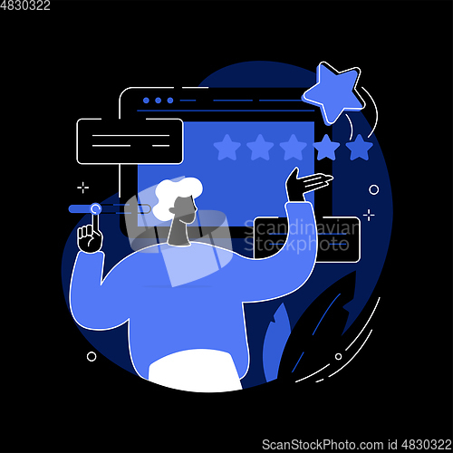 Image of User feedback and website rating abstract concept vector illustration.