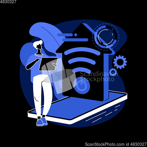 Image of Smart home 2.0 abstract concept vector illustration.