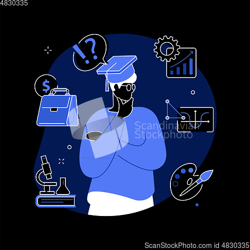 Image of College choice abstract concept vector illustration.