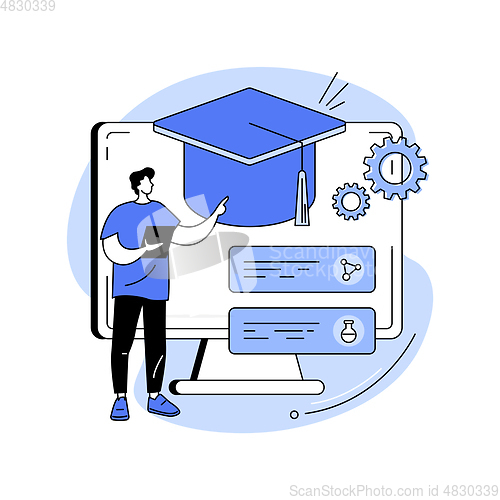 Image of Learning management system abstract concept vector illustration.
