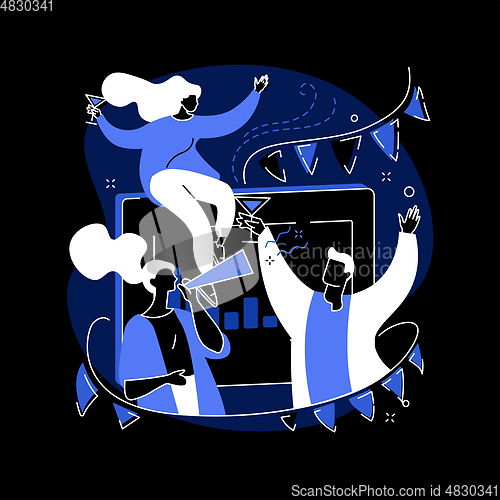 Image of Corporate party abstract concept vector illustration.