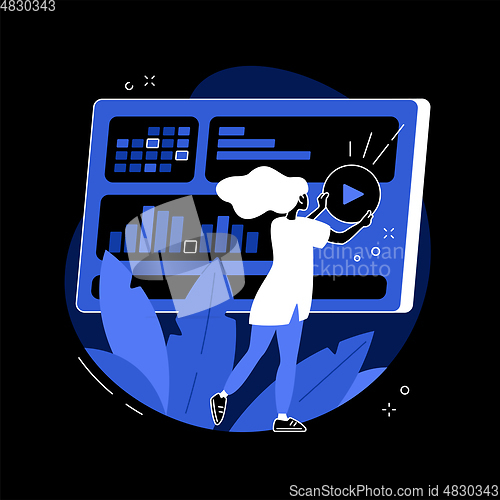 Image of Media planning abstract concept vector illustration.