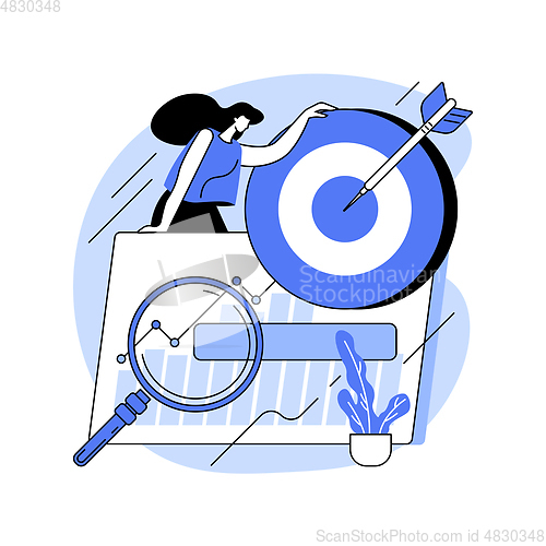 Image of Data driven marketing abstract concept vector illustration.