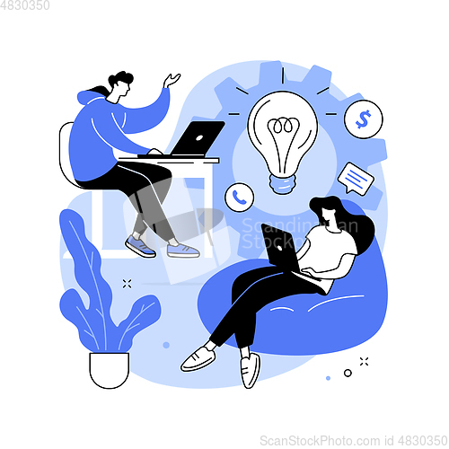 Image of Startup hub abstract concept vector illustration.