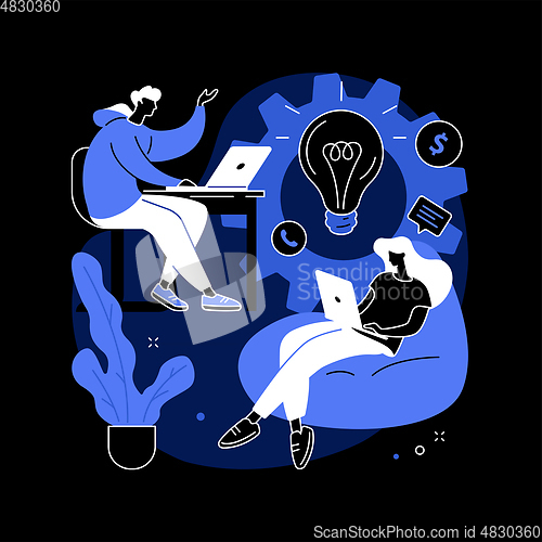 Image of Startup hub abstract concept vector illustration.