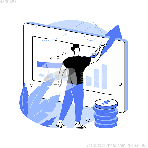 Image of Business growth abstract concept vector illustration.