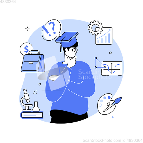 Image of College choice abstract concept vector illustration.