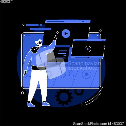 Image of SmartTV applications abstract concept vector illustration.
