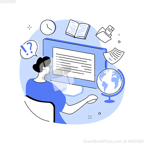 Image of Digital learning abstract concept vector illustration.