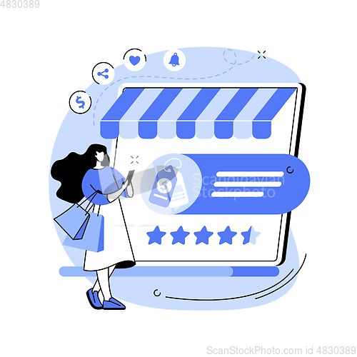 Image of Smart retail abstract concept vector illustration.