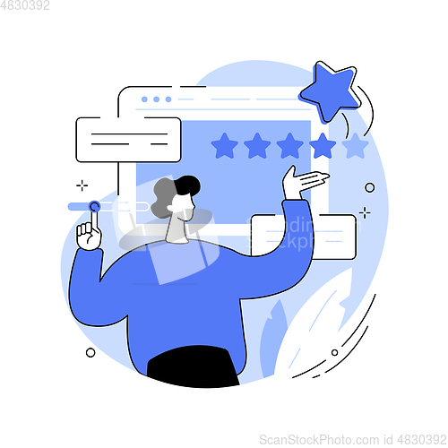 Image of User feedback and website rating abstract concept vector illustration.