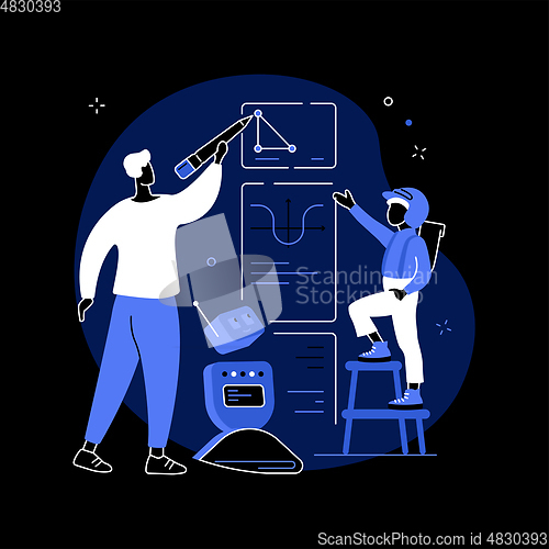 Image of Engineering for kids abstract concept vector illustration.