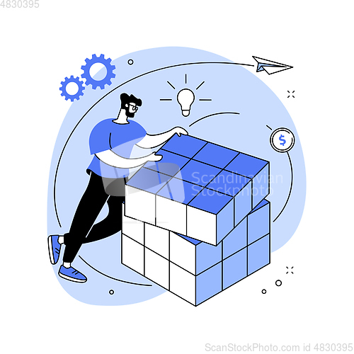Image of Business solution abstract concept vector illustration.