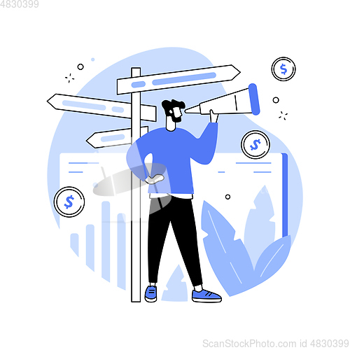 Image of Business direction abstract concept vector illustration.