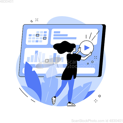 Image of Media planning abstract concept vector illustration.