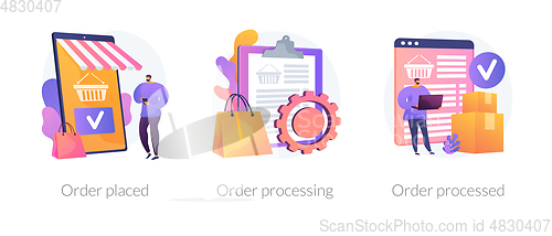 Image of Order status vector concept metaphors