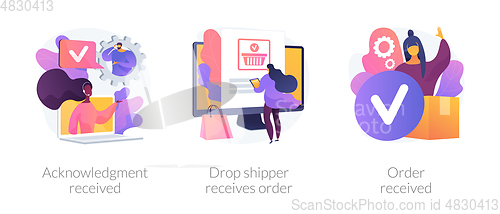 Image of Order processing vector concept metaphors