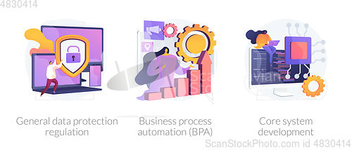 Image of Information management vector concept metaphors