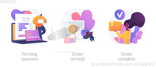 Image of Onine shopping details vector concept metaphors