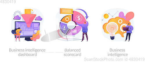 Image of Performance metrics vector concept metaphors