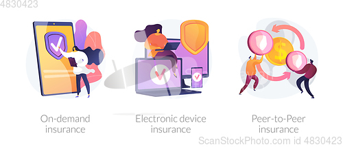 Image of Insurance services vector concept metaphors