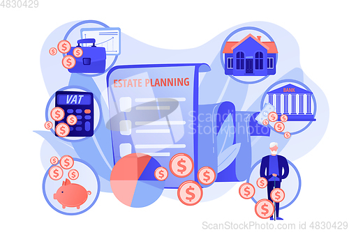 Image of Estate planning concept vector illustration