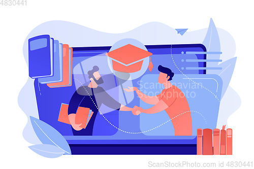 Image of Online tutor concept vector illustration.