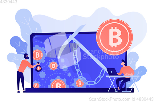 Image of Hidden mining concept vector illustration.