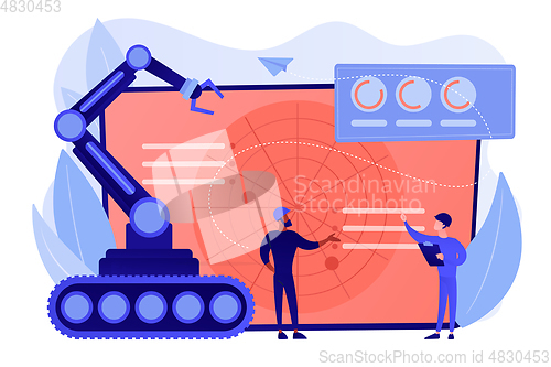 Image of Military robotics concept vector illustration.