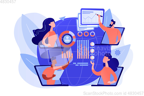 Image of Online tech talks concept vector illustration