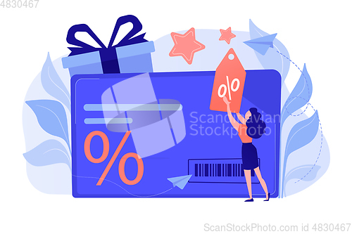 Image of Discount and loyalty card concept vector illustration.