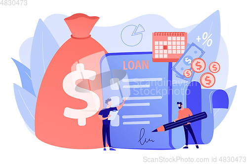 Image of Loan disbursement concept vector illustration