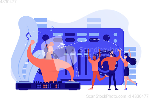 Image of Electronic music concept vector illustration.