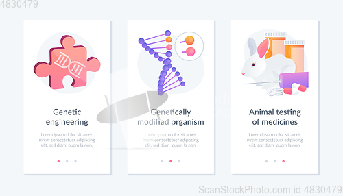 Image of Genetic engineering webpage template.