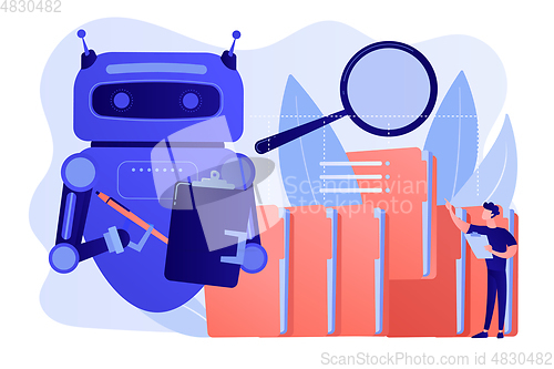 Image of Robotic process automation concept vector illustration.