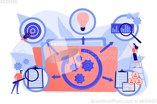 Image of Project life cycle vector illustration