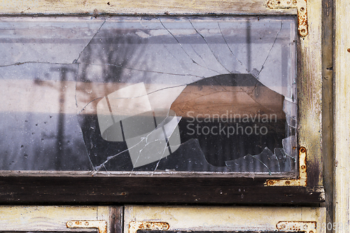 Image of Broken glass, close-up