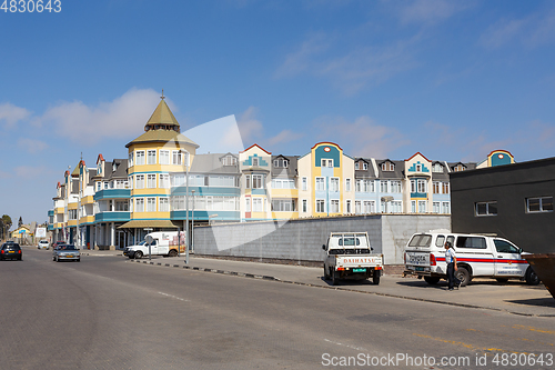 Image of street in Swakopmund city, Namibia