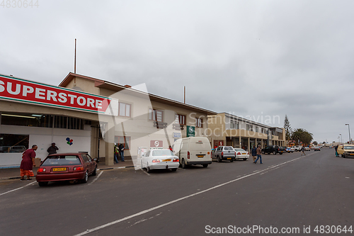 Image of street in Walvis Bay city, Namibia