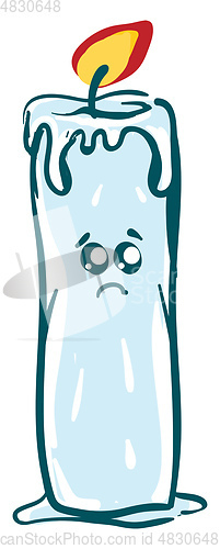 Image of A sad candles vector or color illustration