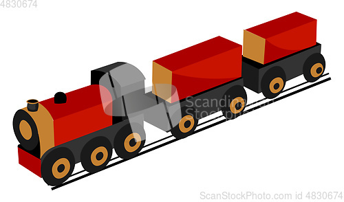 Image of Toy train vector or color illustration