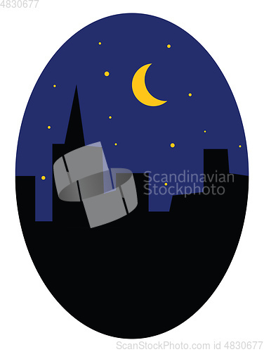 Image of Night illustration vector on white background 