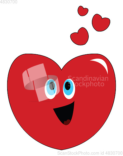Image of A happy heart vector or color illustration